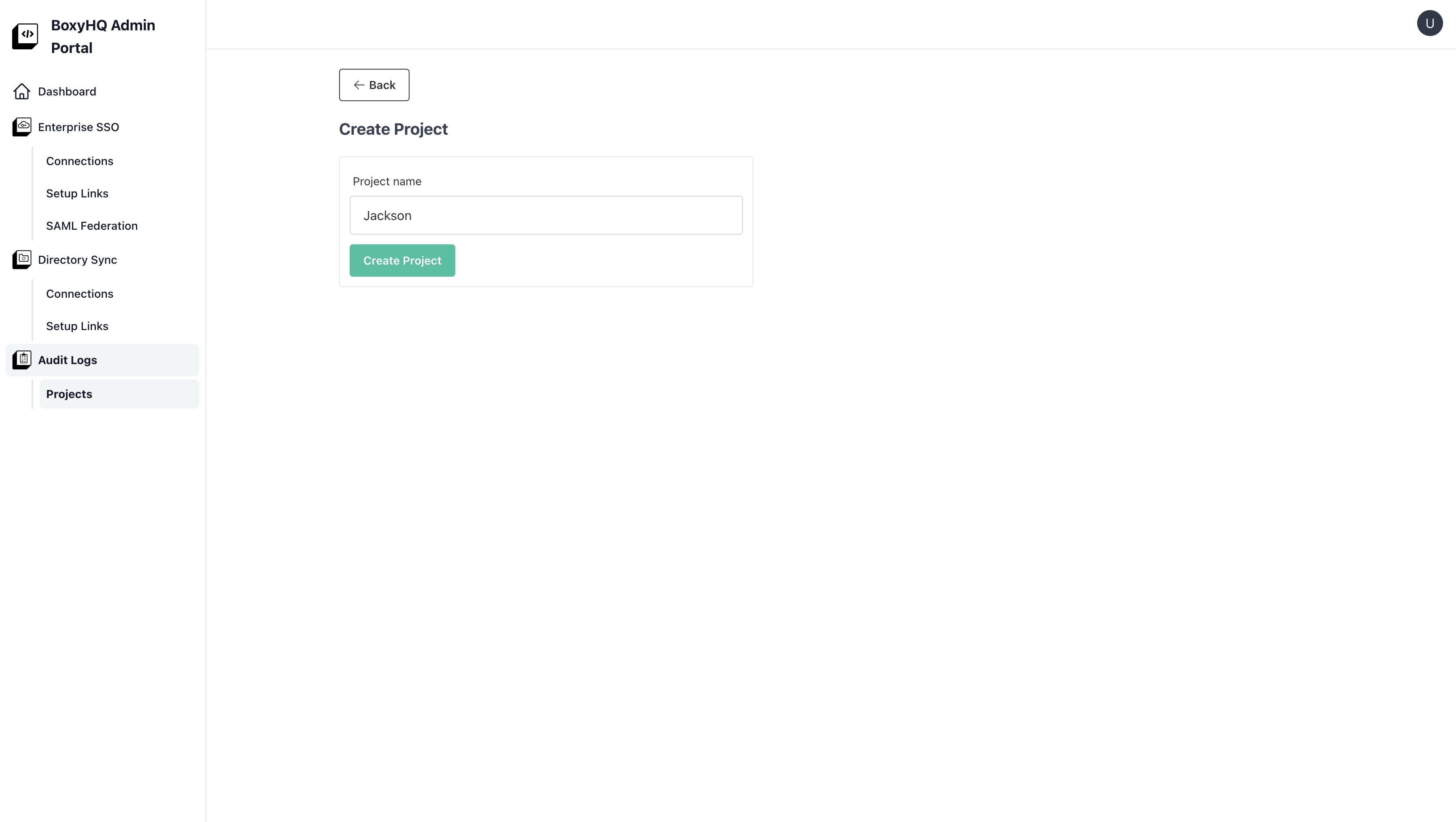 create project